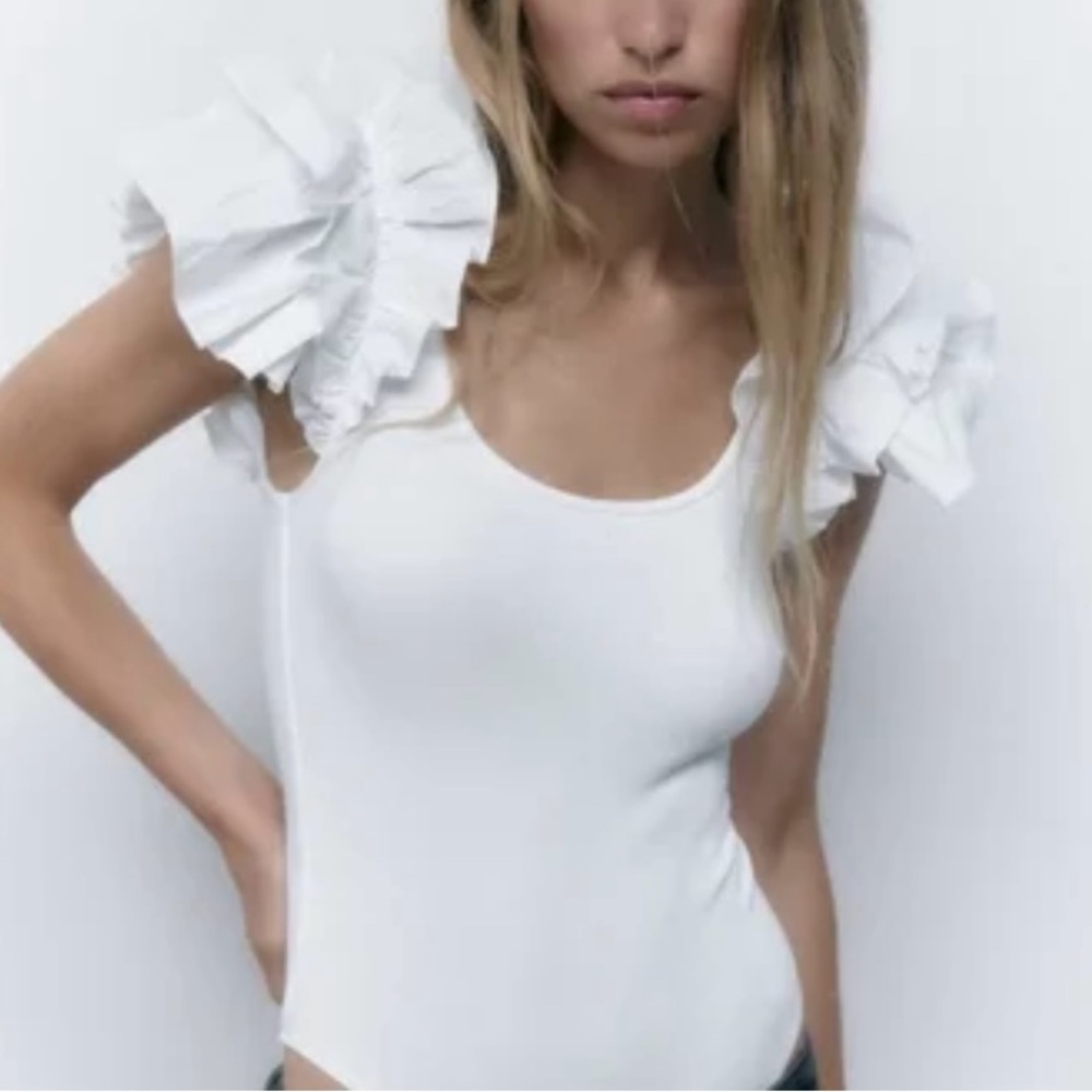 Zara Ruffle sleeve Bodysuit